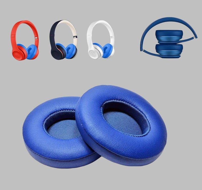 Cypher.V Replacement Earpad Cover, Ear Cushion Pads Compatible with Solo 2.0 3.0 Headphones by Dr. DRE 1 Pair (Blue) - Image 5